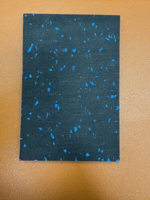 Rubber flooring blue speckled