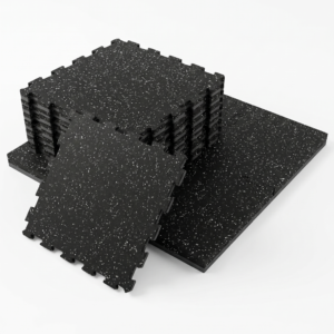 White Speckle interlocking gym tiles
