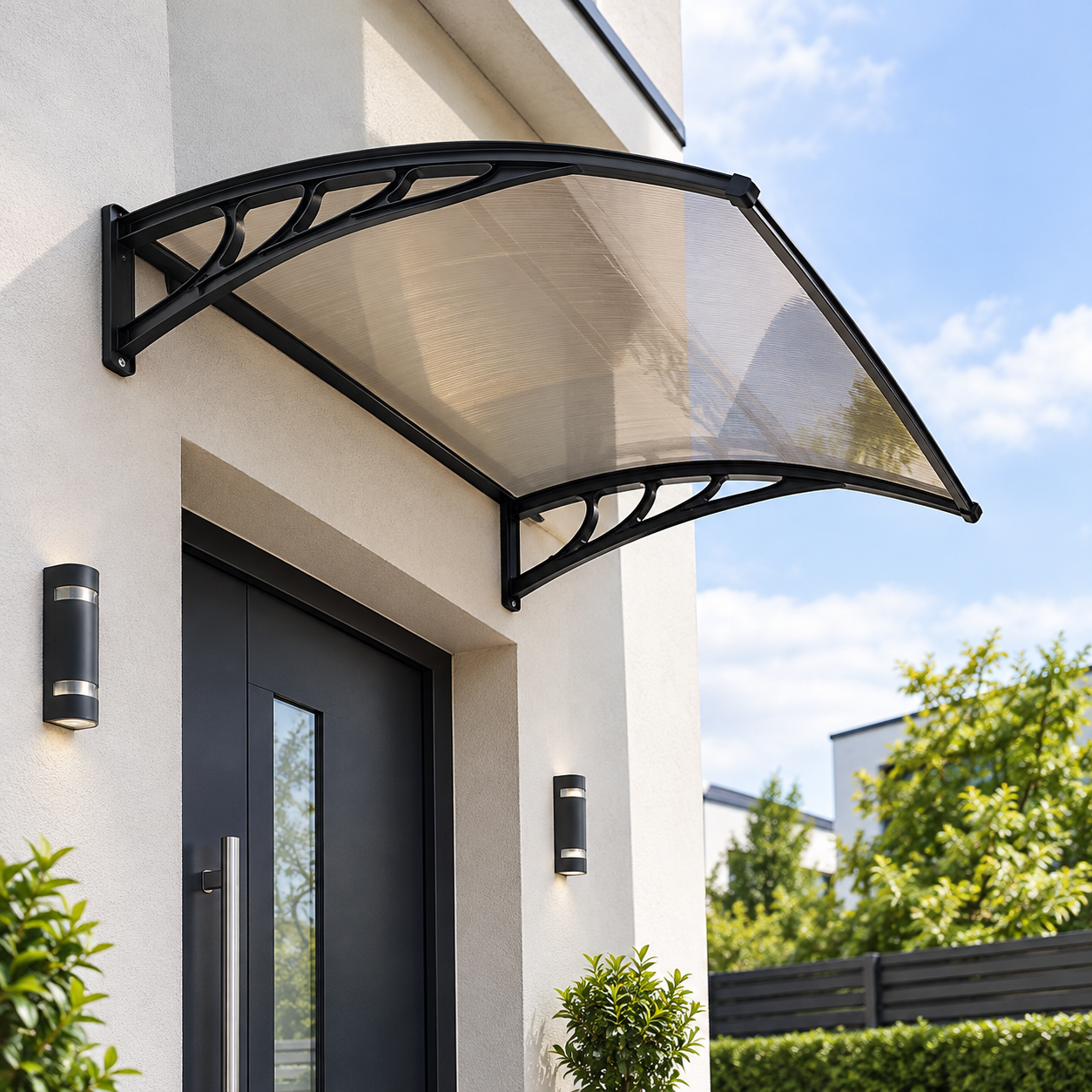 Modern Curved Canopy Entrance Modern Curved Canopy Entrance